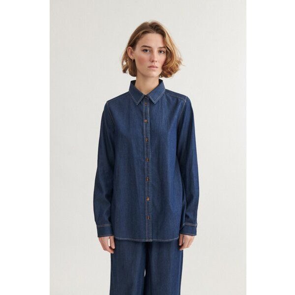 Basic Apparel Denim Blusenshirt BINE aus Tencel