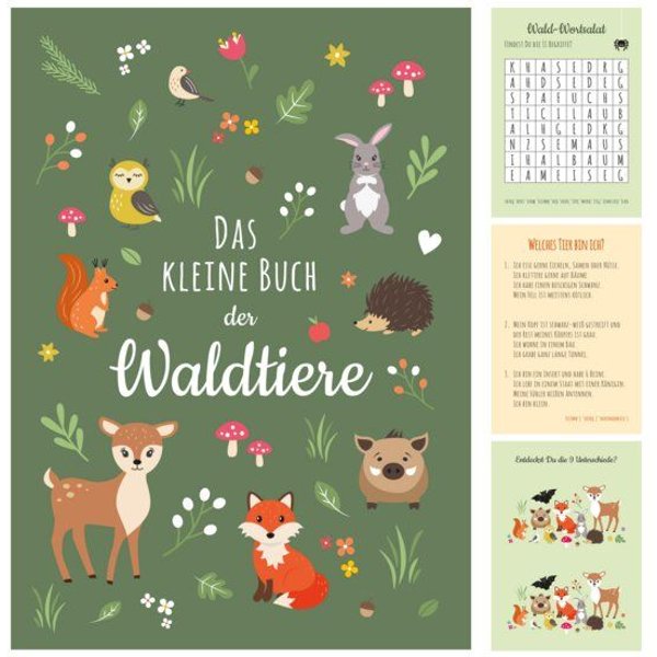 Ideenverlag Hamburg 10 Waldtiere Mitmachbücher im Taschenformat | Nachhaltige Beschäftigungshefte für Kinder von 5–8 Jahren – ideal als Mitgebsel & Geschenk