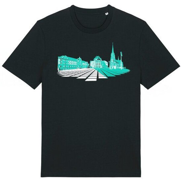 Spangeltangel bedrucktes T-Shirt, Chemnitz, nachhaltig, Stadt, Herren, Damen, Unisex, Biobaumwolle