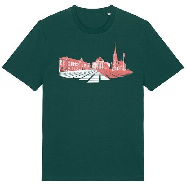 Spangeltangel bedrucktes T-Shirt, Chemnitz, nachhaltig, Stadt, Herren, Damen, Unisex, Biobaumwolle