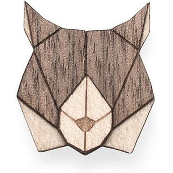 BeWooden Brosche aus Holz - Luchs | Mode Schmuck