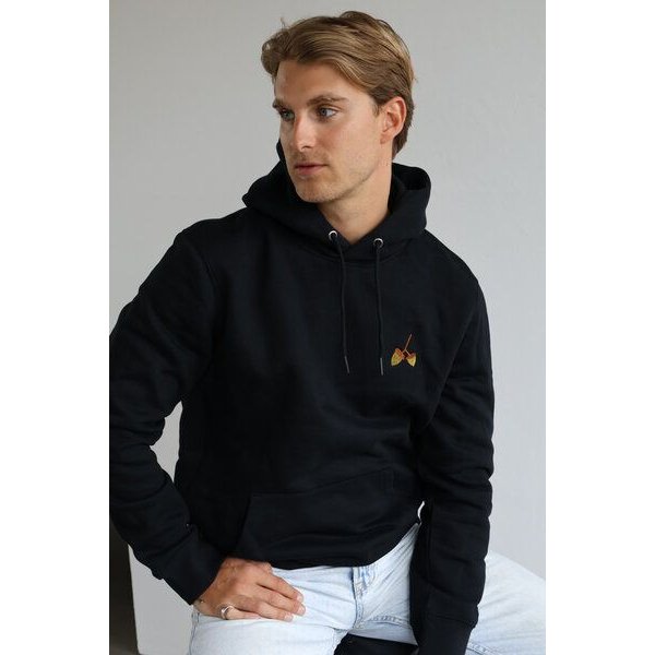 Kultgut Artdesign- Hochwertig - Bestickter Kapuzenpullover / Ahorn Stick