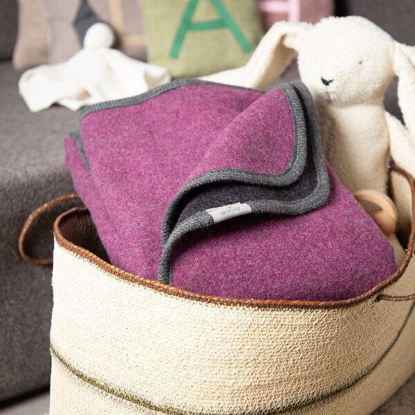 nahtur-design Baby- & Kinder-Wolldecke aus Flauschloden – 100 % Schurwolle, 3 Größen