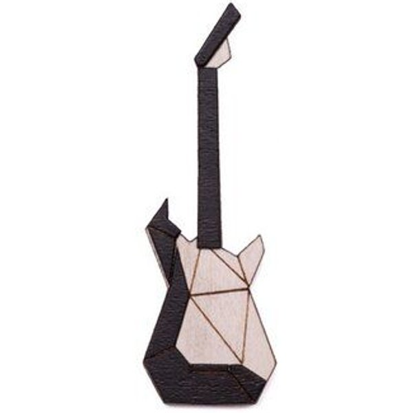 BeWooden Electric Guitar Brooch aus Holz – stilvoller, veganer Schmuck für Musikliebhaber:innen