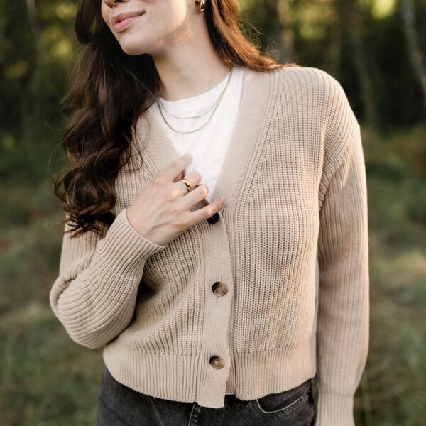 NORDLICHT Grobstrick Cardigan aus 100% Baumwolle MARLA