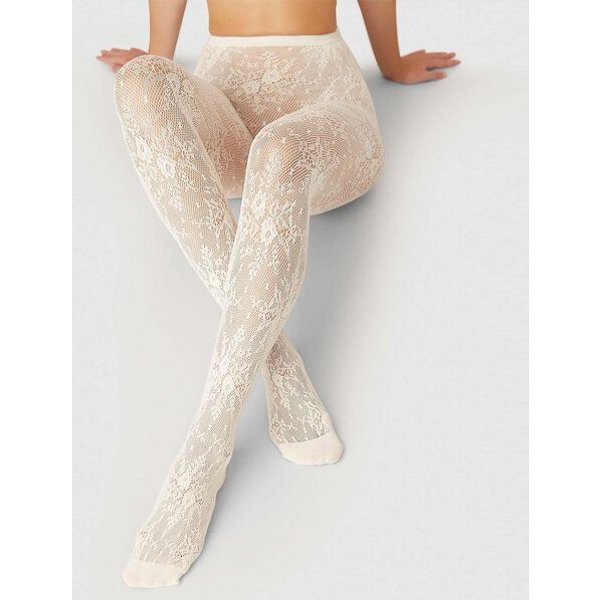 Swedish Stockings Spitzenstrumpfhose Rosa aus ECONYL®-Nylon