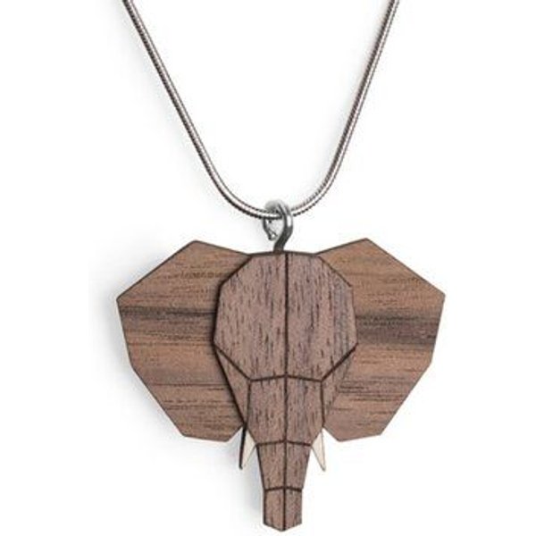BeWooden Halskette Elefant | Kette mit Anhänger aus Holz