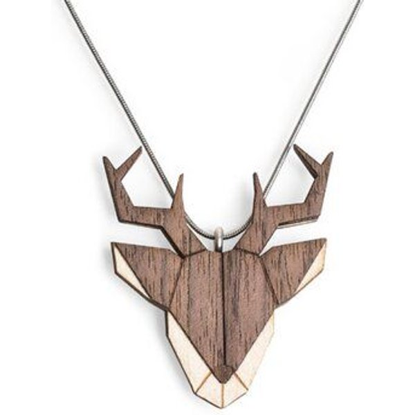 BeWooden Halskette Hirsch | Kette mit Anhänger aus Holz