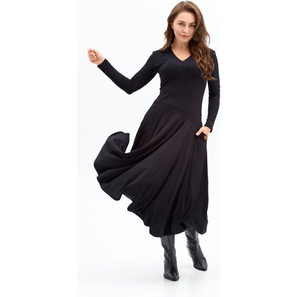 KOKOworld Damen Kleid Lia aus LENZING ECOVERO Viskose – Maxikleid, feminin
