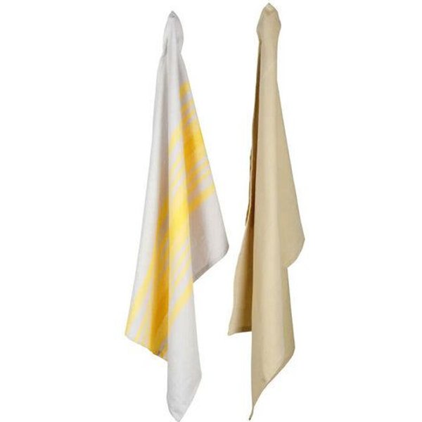 GEPA 2er-Set Fairtrade Geschirrtücher "uni & stripes", handgewebt von CO-OPTEX