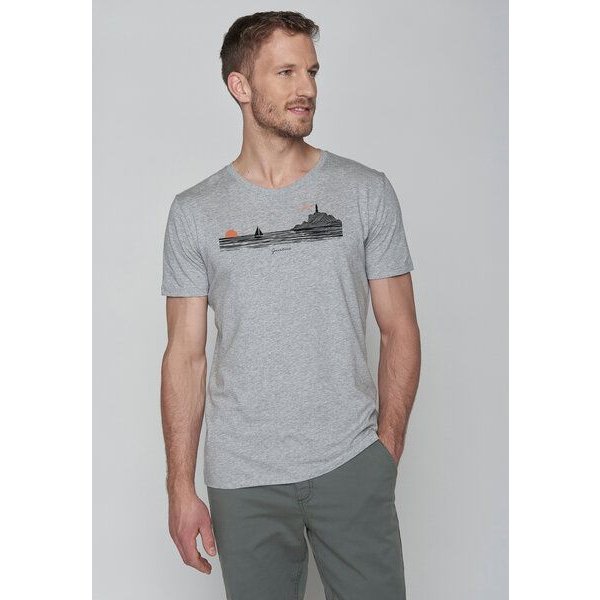 GREENBOMB Nature Evening Glow Guide - Sportliches T-Shirt aus Bio-Baumwolle / hochwertiger Print / GOTS / Fair & Vegan
