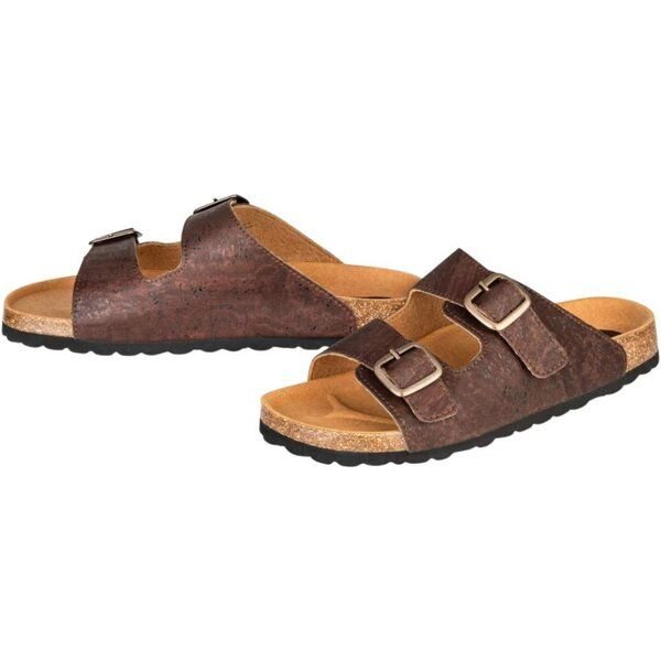 Kork-Deko Braune Kork-Sandalen – vegane Hausschuhe Unisex, Gr. 36–45, robust & bequem