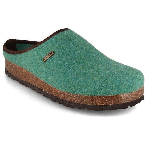 Tuffeln Vegane Hausschuhe im Tiroler Clogs Design - Unisex Filzpantoffeln mit Korkfußbett