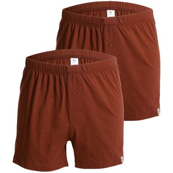Haasis Bodywear Herren Jersey Boxer, mit Knopfleiste, 2er Pack, Single-Jersey