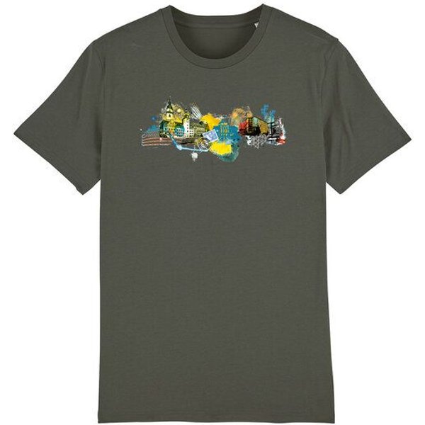 Spangeltangel bedrucktes T-Shirt, Chemnitz, nachhaltig, Stadt, Herren, Damen, Unisex, Biobaumwolle