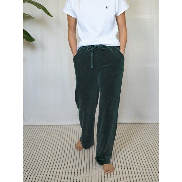 FUXBAU Frauen Samt Hose