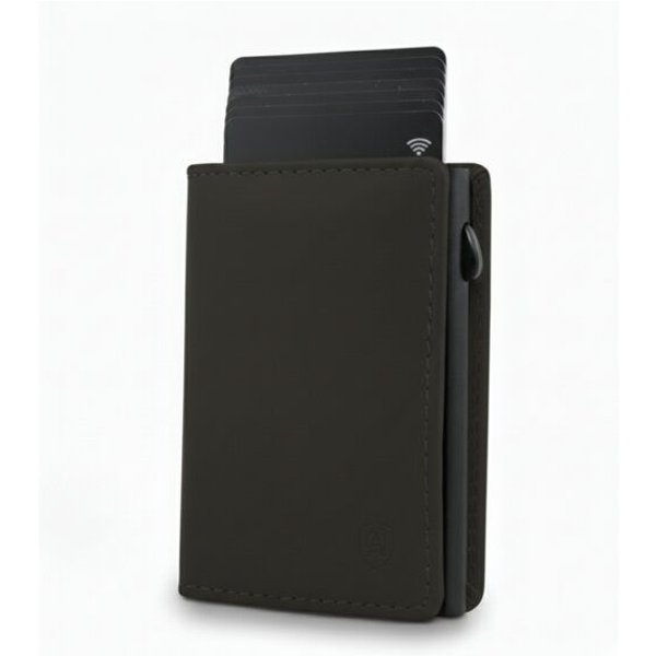 Akaroa Kartenetui Slim Wallet PELLE – Popup Cardholder mit Kartenauswurf