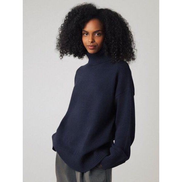 Honest Basics Damen Chunky Rollkragenpullover aus 100% Bio-Baumwolle