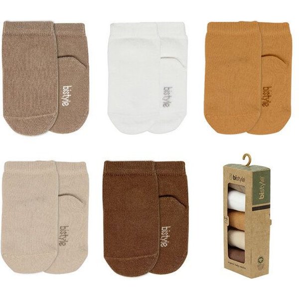 bistyle Baby-Socken Basic 5er-Pack – Kurzsocken, 0-6 Monate, zertifiziert, hoher Baumwollanteil