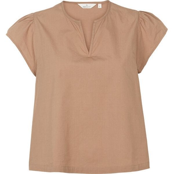 Basic Apparel Kurzarm Shirt SILJE Bluse aus Bio-Baumwolle