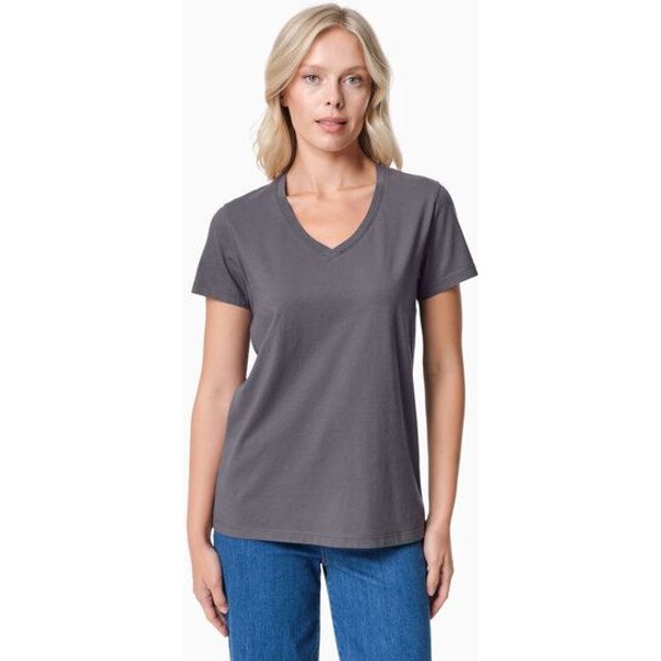 ORGANICATION TESSA | Basic T-Shirt aus Bio-Baumwolle mit V-Ausschnitt