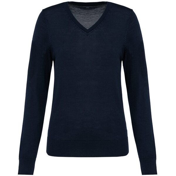 Greenspired Merino-Damenpullover mit V-Ausschnitt 220g/m²