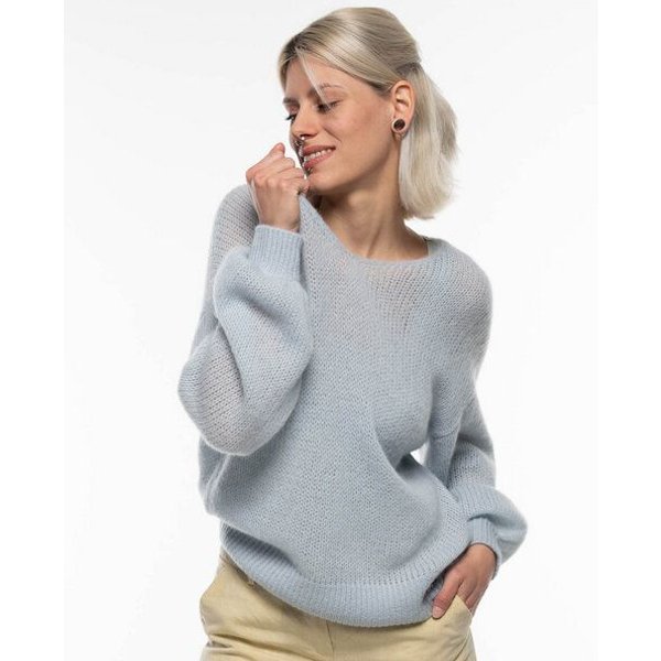 Alma & Lovis Leichter Pullover im Loose-Fit aus zartem Alpakastrick | Light V-Neck