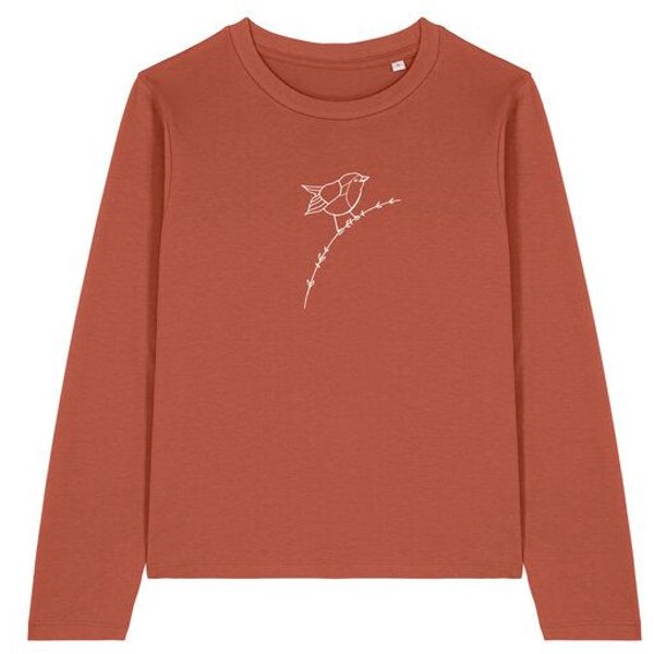 Brandless Basic Bio Damen Longsleeve Rotkehlchen 180 g/m² XXS - XXL
