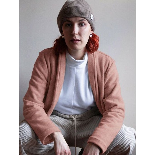 Ecostories Cardigan Kuschelwerk aus 100% Baumwollfleece