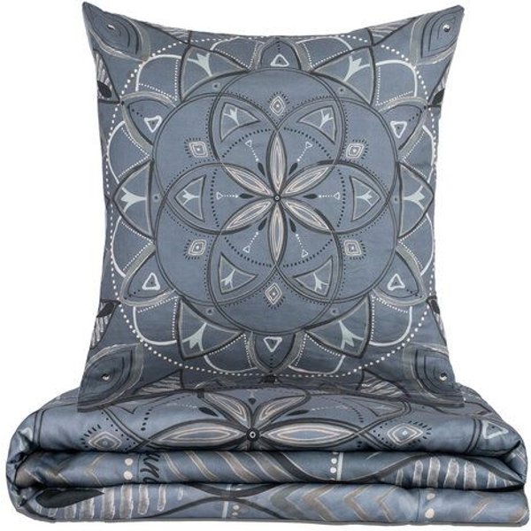 Spirit of OM Bio-Bettwäsche Blue Heaven mit Rosenquarz