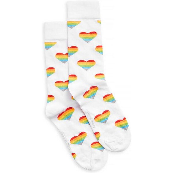 Natural Vibes Rainbow Heart Socken aus Biobaumwoll-Mix