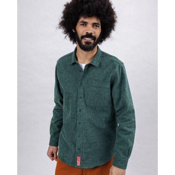 Brava Fabrics Pizza Flanell Overshirt Grün