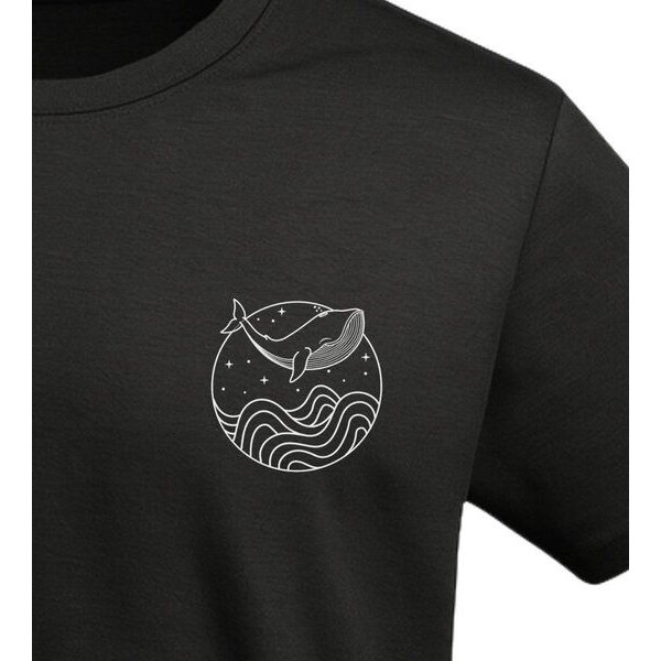 vis wear Wal zwischen Ozean und Wellen – Organic Shirt