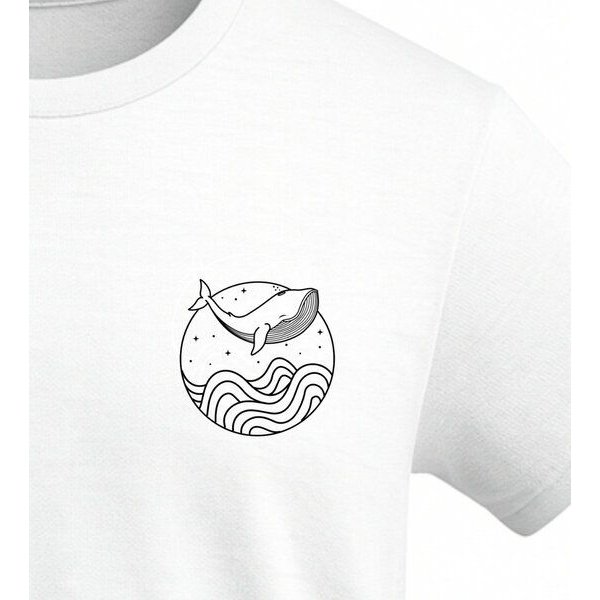 vis wear Wal zwischen Ozean und Wellen – Organic Shirt