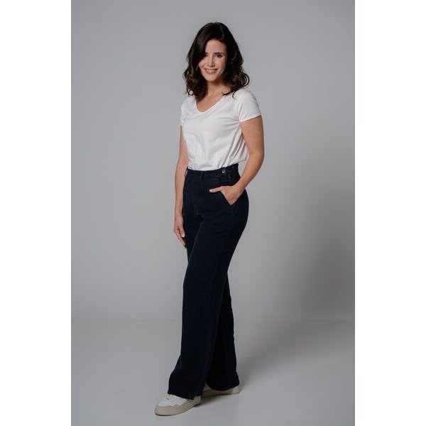 Feuervogl fv-Fre:ya | High Waist | Straight Relaxed | Side Zip | Linen