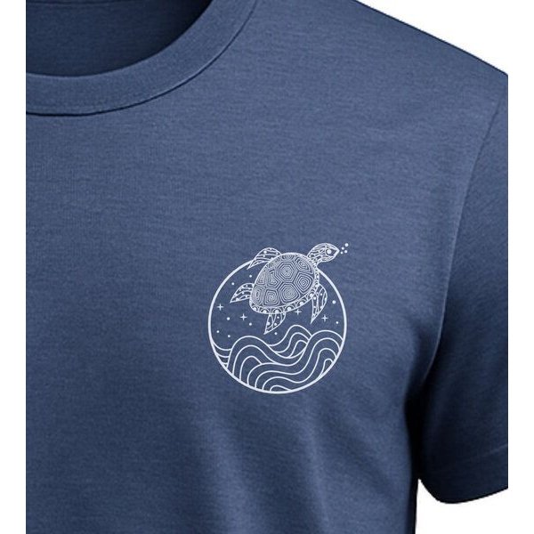 vis wear Schildkröte zwischen Ozean und Wellen - Organic Shirt