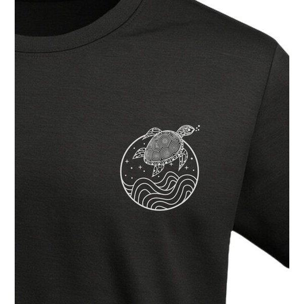 vis wear Schildkröte zwischen Ozean und Wellen - Organic Shirt