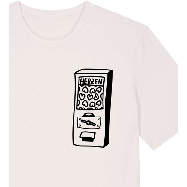päfjes Der Herzen Automat - Kaugummiautomat - Fair Wear Unisex Bio T-Shirt