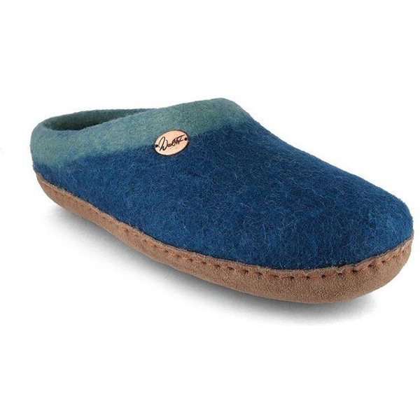 WoolFit Sherpa Barfuß-Hausschuhe unisex Filz-Pantoffeln mit Ledersohle, aus 100% Schurwolle