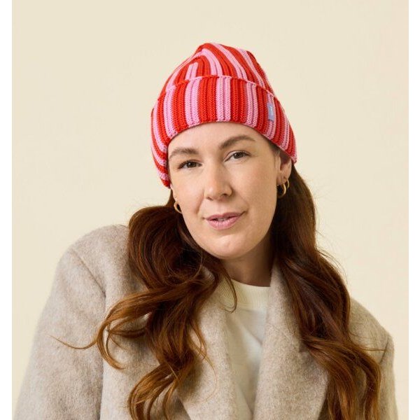 popeia Special Beanie gestreift aus 100% Merinowolle (mulesingfrei)