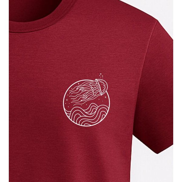vis wear Qualle zwischen Ozean und Wellen - Unisex Organic T-Shirt