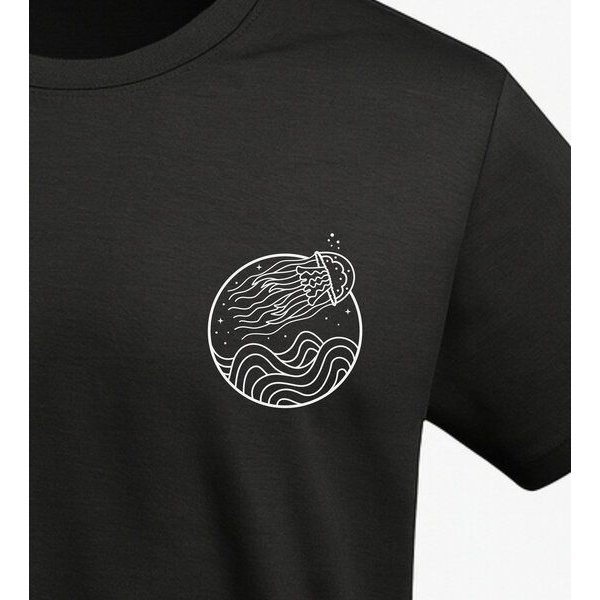 vis wear Qualle zwischen Ozean und Wellen - Unisex Organic T-Shirt