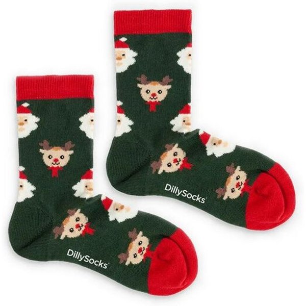 DillySocks Kindersocken Lil Rudolph in the Forest aus Biobaumwoll-Mix