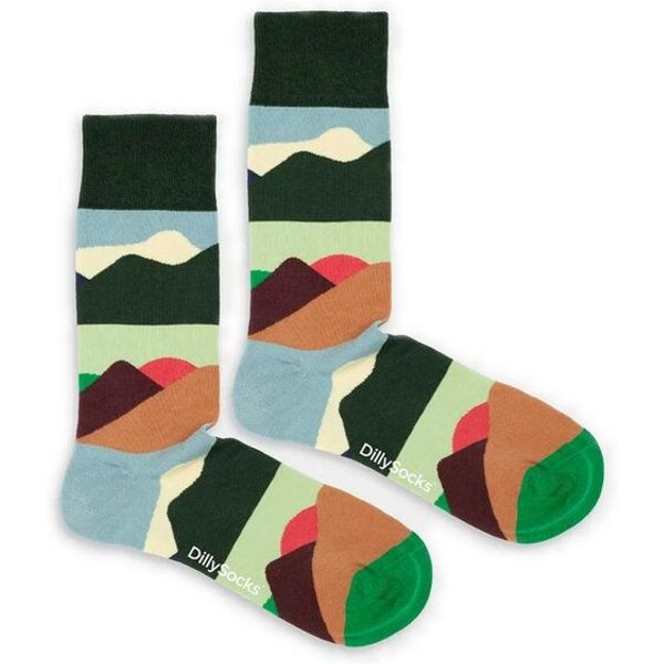 DillySocks Socken Mountain Peaks aus Biobaumwoll-Mix