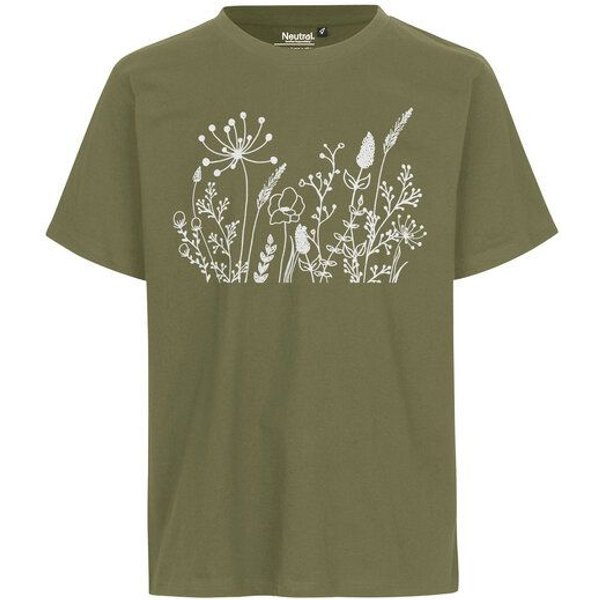 HANDGEDRUCKT "Wilde Wiese" Unisex T-Shirt Neutral