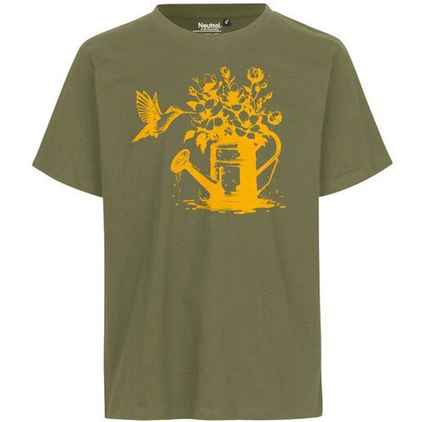 HANDGEDRUCKT "Gartenfreude" Unisex T-Shirt Neutral