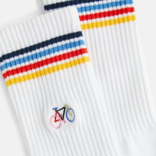 Natural Vibes Colorful Bicycle Socken | Bio GOTS | Fahrradsocken bunt | Bunte Tennissocken | Herren Damen Socken |