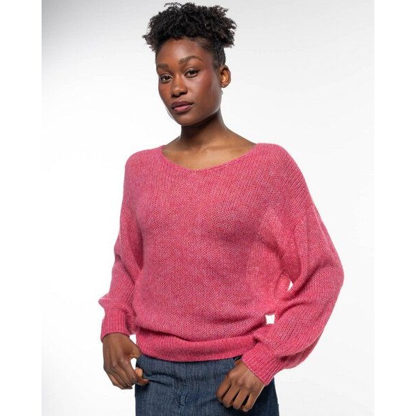 Alma & Lovis Leichter Pullover im Loose-Fit aus zartem Alpakastrick | Light V-Neck