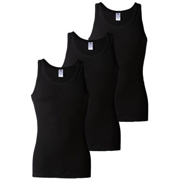 Haasis Bodywear Herren CLASSIC Unterhemd, Doppelripp, 3er Pack