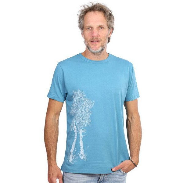 Life-Tree Bamboo Fairwear Shirt Men Birke | Blau